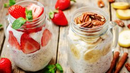 Крем с овесени ядки и плодове