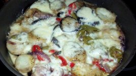 Запечени зеленчуци с моцарела