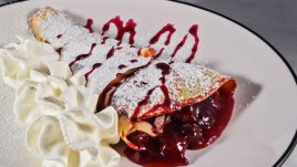 Печена палачинка с вишни 