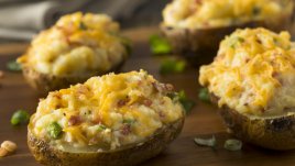 Пълнени картофи с шунка и грюер