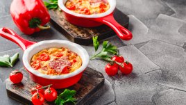 Фритата с чушки и маслини 