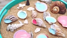 Красиви свещички от миди