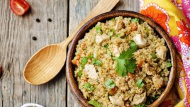 Салата с пиле и киноа