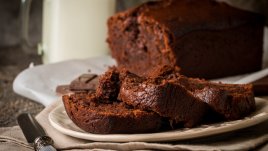 Кекс с черен шоколад и масло