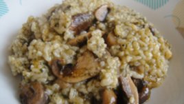 Ориз със спанак и гъби