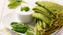 Палачинки без глутен с банан и спанак 