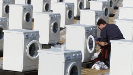 Пералната машина не работи или прахът за пране е менте