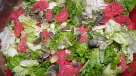 Салата с грейпфрут