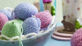 Великденска украса за яйца от прежда