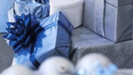 Коледа в синьо и сребристо