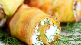 Рулца от тиквички с пълнеж 