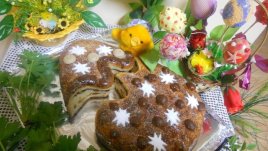 Козуначено яйце за Христа с плънка асорти