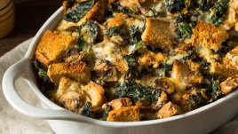 Страта с гъби и спанак