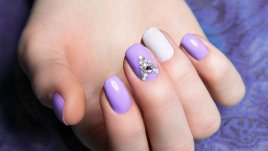 Кристали в есенния маникюр