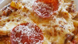 Печени спагети с вкус на пица