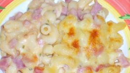 Запечени макарони с шунка и кашкавал
