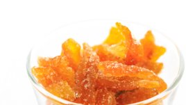 Захаросани портокалови корички с течен шоколад