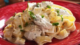 Фетучини с пилешко и текила