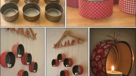 Украса от стари щайги и консервни кутии