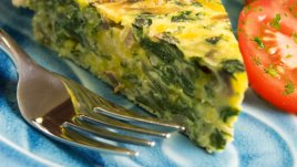 Киш с фета, спанак и гъби