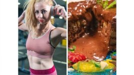 Протеиново брауни с портокал и ментов пълнеж от Жаси 