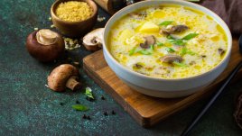 Гъбена супа с ориз и картофи