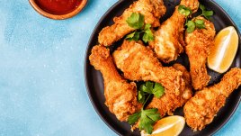 Пържено пиле, овкусено в марината