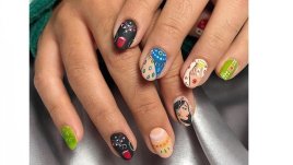 Маникюри с ярки цветове и артлинии