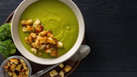 Крем супа с броколи и целина 