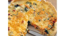 Киш със спанак и моркови 