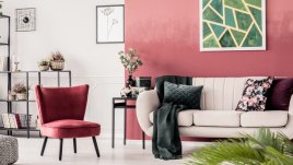 Червено и зелено в интериора на дома
