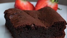Брауни без брашно с течен шоколад