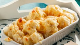 Пикантен карфиол на фурна с чесън