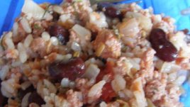 Мусака с ориз и боб