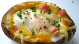 Пълнени картофи с колбас и кашкавал