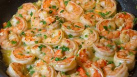 Скариди със сметана и пармезан