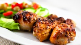 Печено пилешко с мед и горчица