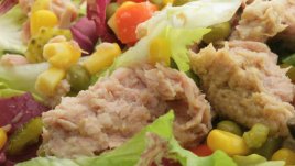 Салата от риба тон с цикория и авокадо