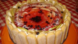 Плодово парфе с бишкоти