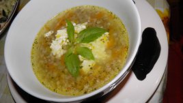 Супа със сирене и елда