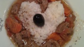 Гулаш в сърце от ориз
