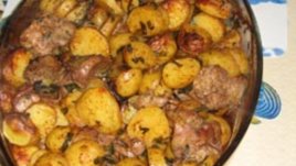 Пилешки дробчета с картофи и левурда