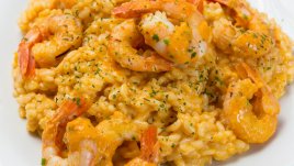 Ризото със скариди и куркума 