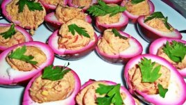 Пълнени яйца с гъши пастет