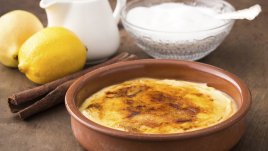 Крем карамел с кроасани