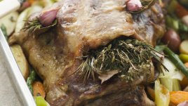 Пълнено агне с коприва