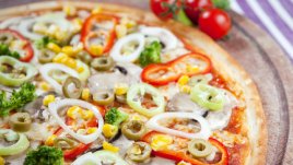 Постна зеленчукова пица