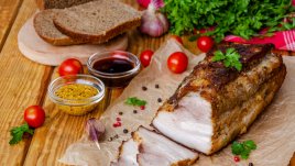 Печено свинско бонфиле с мед и горчица 