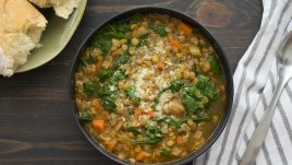 Френска супа с леща и спанак