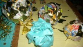 Коледни топки от хартия